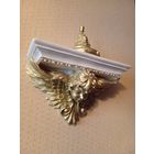 - 2 шт КРОНШТЕЙНЫ-АНГЕЛ 30х19х10 и 2 шт НАВЕРШИЕ КОЛОКОЛЬЧИК 11х11 см гипс позолота