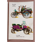 Переводные картинки ГДР (переводки, переснимки, наклейки карточки) ретро-автомобили. Made in DDR. (Benz "Velo" 1894, Ford 1908. Blechernes Lieschen). #4.