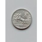 Италия 2 ЛИРЫ 1914 г. Виктор Эммануил III серебро