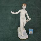 Старт с 1 Рубля !!! СССР Фарфоровая статуэтка Дулево. Голая Ногая Девушка Девочка У ручья !!!