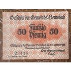 Нотгельд 50 пфеннигов 1917 год. Бернсбах. Веймарская республика
