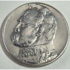 5 злотых 1934 год.  Пилсудский.  Три точки под короной (состояние!!!)