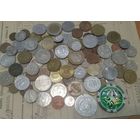 С РУБЛЯ! 80 монет+ 2 жетона. Микс, без СССР, УК, РФ.