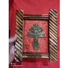 Крест,старый,металлопластика,в рамке на бархате