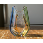 Ваза Чехия цветное стекло 12см