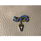 Брошь Фонарик Синие стразы Англия до 50-х