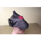 Будёновка с эмалевой звездой. 58-60 раз. Кожа. Распродажа коллекции вещей. С РУБЛЯ! АУКЦИОН!