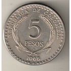 Колумбия 5 песо 1968 39-й Международный Евхаристический Конгресс