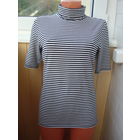 Чёрно-белая полосатая водолазка гольф 44-46-48