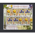 Флора цветы Беларусь 2003 малый лист коллекционных марок Редкие виды цветов