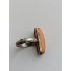 Кольцо СССР, серебро 916 пр с янтарем, торги с Рубля