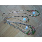 Три комплекта бус стекляруса на ёлку: общая длина около 6 метров.