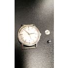 С 1 рубля 5 дней! Редкие часы ZENITH 230S. Сталь. С этими деталями на фото и достались. При заводе трещат. Баланс цел. Пытаются идти. Состояние на фото.