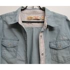 LEE COOPER Голубая Рубашка Vintage Style Aparel Оригинал Вышивка Карманы Пуговицы Цветы Скидка %
