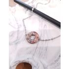 Лот С 1 РУБЛЯ! много лотов! Кулон из натурального камня с цепочкой Бублик - Пейзажная Яшма