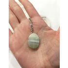 Кулон из натурального камня Зеленый Агат с прожилками с цепочкой