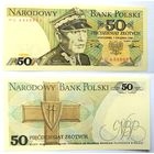 Польша 50 злотых 1988 года UNC
