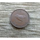 Werty71 Великобритания 1 фартинг 1939 Георг 6 Крапивник Птица