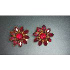 Клипсы Рубин,Голубиная кровь. Европа.Винтаж