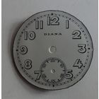 Эмалевый циферблат на наручные часы "DIANA" до 1917г. Диаметр 3.3 см.