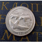 25 центов (квотер) 2017 P США. Парки. Эффиджи-Маундз #01