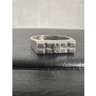 Кольцо. Серебро 925 пробы. Перстень мужской 2 креста 2 камня