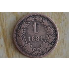 Австро Венгрия 1 крейцер 1881