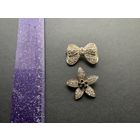 Брошь Бантик и Цветочек Германия винтаж цена за 2 шт