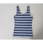 Майка H&M серая/синяя полоска, р.42