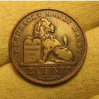 2 сантима 1910 Бельгия отличные!