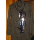 Свитер-туника на р-р 44-46, с узором из пайеток