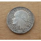 Польша, 2 злотых 1934 г., серебро 0.750, Полония/Ядвига