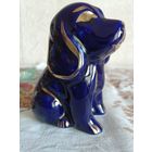 Статуэтка собака кобальт, позолота