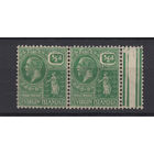 1922 Виргинские острова / British Virgin Is * стандарт 1/2 d Георг V , Герб колонии, сцепка 2 марки с правым полем SG#86