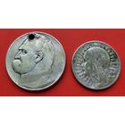 10 и 5 злотых 1934-1937 года Польша! Пилсудский и Ядвига! Серебро 32,51 грамм 750 пробы 0,784 унции! ВОЗМОЖЕН ОБМЕН!