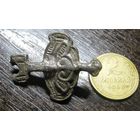 Накладка ременная серебряная красивая с узором