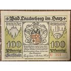 Нотгельд 100 пфеннигов 1921 год. Бад-Лаутерберг,. Веймарская республика