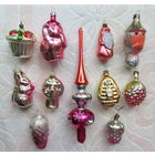 Елочные игрушки на реставрацию. Стекло, СССР