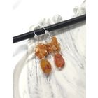 Лот С 1 РУБЛЯ! много лотов! Серьги винтажные агат оранжевый