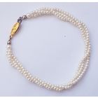 Браслет. Иск.жемчуг. Трехрядный. длина 23 см. 70-е годы,  СССР