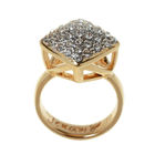 КОЛЬЦО ХАРДИ JENAVI. ПОЗОЛОТА С РОДИРОВАНИЕМ+КРИСТАЛЛЫ СВАРОВСКИ. НОВОЕ.