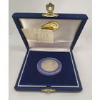 Монета 500 лир 1974 года. Италия. Серебро. Гильермо Маркони. В капсуле. Сертификат коробка.