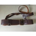 Ремень офицерский с портупеей, СССР, кожаный, ШТК им. К. Маркса, размер 3.