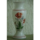 Ваза молочное стекло , ручная роспись  ( 30 см , целая )