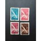 Польша 1948 Полная серия марок "Выставка во Вроцлаве (Breslau), посвященная возвращению территорий" (гашение без клея, на двух следы наклеек) Mi.493-496 каталог 2.40 евро