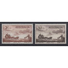 Австралия 1955** История почты-XIX век Королевская почта Почтовый дилижанс серия SG#284-285