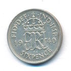 Великобритания 6 пенсов 1940 г. Ag. Оригинал