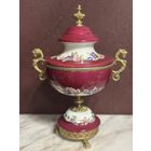 Роскошная винтажная ваза с крышкой, фарфор, латунь, много лотов с рубля