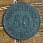 Монета 50 пфеннигов 1920 год. Кассель Веймарская республика.