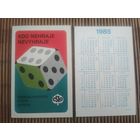 Карманный календарик. Лотерея. 1985 год
